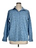 L.L.Bean Paisley Blue Long Sleeve Button-Down Shirt Size 1X - photo 1