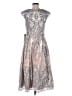 Mac Duggal 100% Polyester Metallic Silver Cocktail Dress Size 8 - photo 2