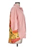 Intro Stripes Pink 3/4 Sleeve Button-Down Shirt Size L - photo 4