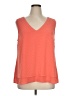DR2 100% Polyester Orange Sleeveless Blouse Size XL - photo 1