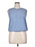 Kathy Ireland Blue Sleeveless Blouse Size XL - photo 1