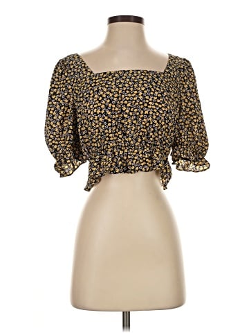 Pieces 3/4 Sleeve Blouse (view 1)
