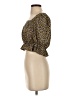 Pieces Yellow Brown 3/4 Sleeve Blouse Size S - photo 5