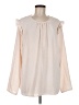 Unbranded 100% Polyester Ivory Long Sleeve Blouse Size M (estimated) - photo 1