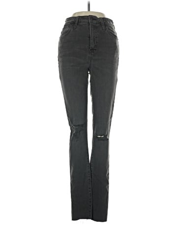Madewell Tall Curvy High-Rise Skinny Jeans in Black Sea (view 1)