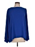 Ann Taylor LOFT 100% Polyester Blue Long Sleeve Blouse Size L - photo 1