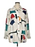 Damee, Inc. Print Ivory Long Sleeve Blouse Size 0X (estimated) - photo 1