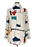 Damee, Inc. Print Ivory Long Sleeve Blouse Size 0X (estimated) - photo 2