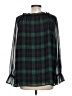 Talbots 100% Polyester Green Long Sleeve Blouse Size L - photo 2