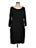 dalia Solid Black Casual Dress Size L - photo 1