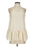 Julie Brown 100% Polyester Ivory Sleeveless Blouse Size 2 - photo 1
