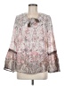 St. John's Bay Paisley Silver Long Sleeve Blouse Size M - photo 1