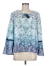 St. John's Bay Blue Long Sleeve Blouse Size M - photo 1