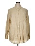 Gap 100% Linen Solid Tan Long Sleeve Button-Down Shirt Size XL - photo 1