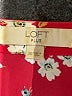 Ann Taylor LOFT 100% Polyester Floral Red Short Sleeve Blouse Size 20 - photo 7
