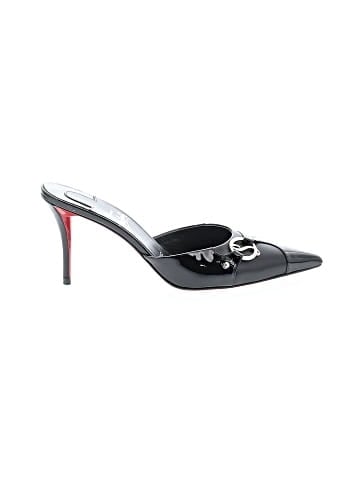 Christian Louboutin Patent Leather Cl in 90s Mules 80mm (view 1)