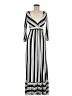 Ella Moss Stripes Silver Casual Dress Size M - photo 1