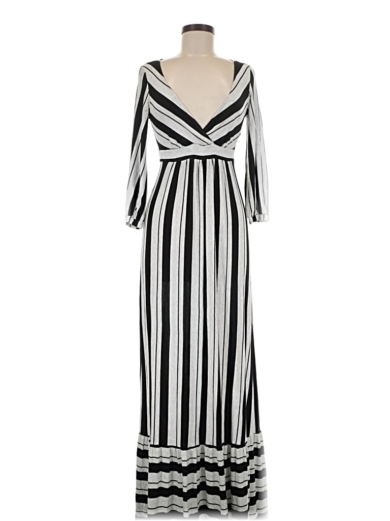 Pre-owned Ella Moss Casual Dress In Silver