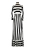Ella Moss Stripes Silver Casual Dress Size M - photo 2