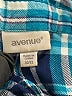 Avenue 100% Rayon Plaid Blue Long Sleeve Blouse Size 30 - 32 Plus - photo 7