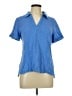 Talbots Blue Short Sleeve Blouse Size L - photo 1