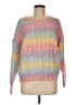 Fate Color Block Pink Pullover Sweater Size M - photo 1