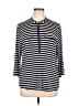 Calvin Klein Stripes Black 3/4 Sleeve Blouse Size XL - photo 1