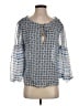 MISA Los Angeles 100% Polyester Blue 3/4 Sleeve Blouse Size XS - photo 1
