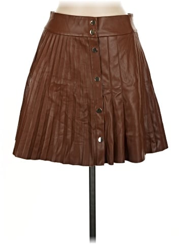Zara Faux Leather Skirt (view 1)