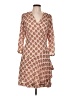 Roller Rabbit 100% Viscose Paisley Tan Pink Casual Dress Size L - photo 1