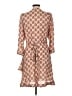 Roller Rabbit 100% Viscose Paisley Tan Pink Casual Dress Size L - photo 2