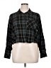 Torrid 100% Cotton Plaid Black Long Sleeve Button-Down Shirt Size 1X Plus (1) - photo 1