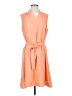 MING WANG Solid Orange Casual Dress Size S - photo 1