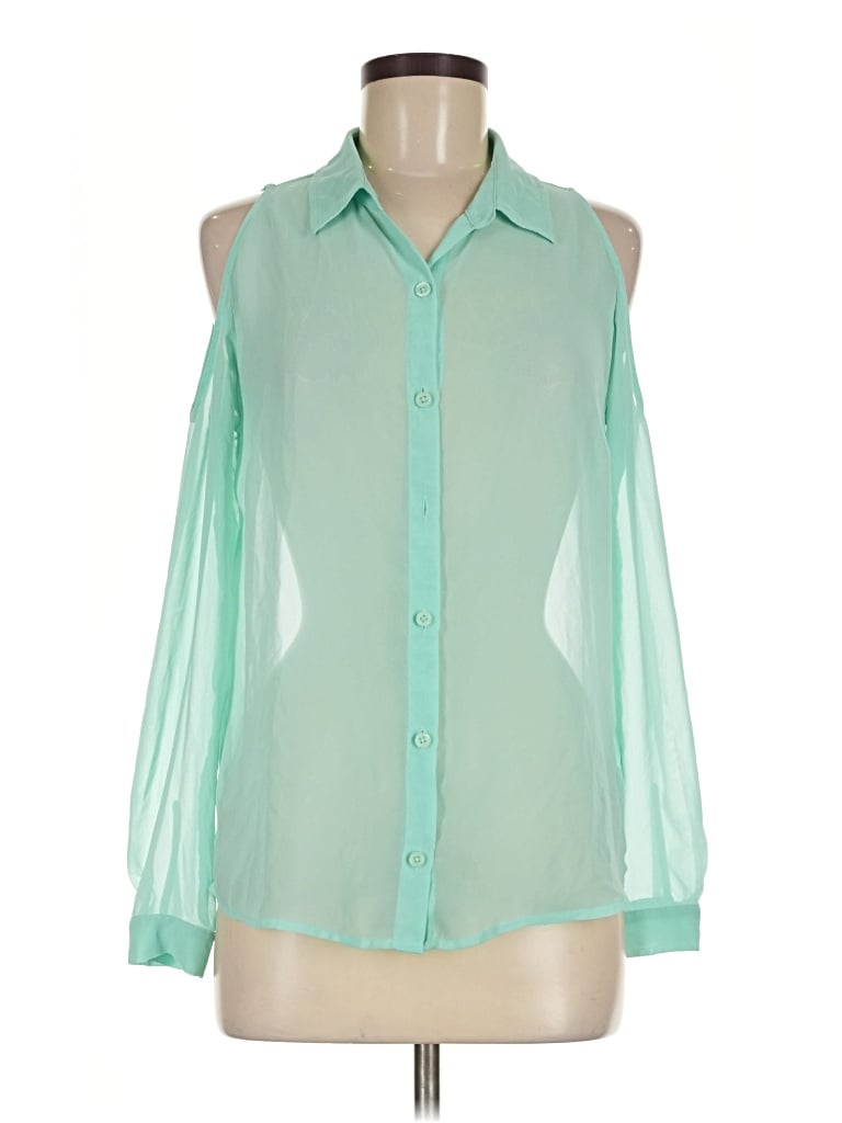 Pre-owned Forever 21 Sleeveless Blouse In Green