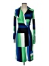 Halston Color Block Green Casual Dress Size 2 - photo 1