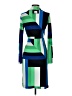 Halston Color Block Green Casual Dress Size 2 - photo 2