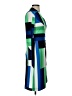 Halston Color Block Green Casual Dress Size 2 - photo 4