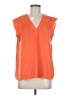 Jones New York 100% Polyester Orange Sleeveless Blouse Size M - photo 1