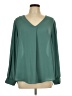 Lush 100% Polyester Green 3/4 Sleeve T-Shirt Size 1X - photo 1