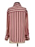 Zara 100% Polyester Stripes Burgundy Pink Long Sleeve Blouse Size XS - photo 2