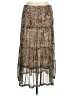 NY Collection 100% Polyester Animal Print Brown Casual Skirt Size L - photo 1