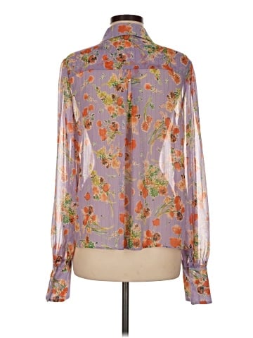 Lavender Brown Long Sleeve Blouse (view 2)