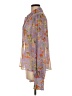 Lavender Brown 100% Polyester Floral Purple Long Sleeve Blouse Size M - photo 5
