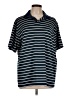 Under Armour Stripes Blue Short Sleeve Blouse Size L - photo 1
