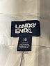 Lands' End 100% Cotton Solid Ivory White Long Sleeve Button-Down Shirt Size 10 - photo 3