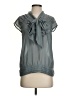 Ann Taylor LOFT 100% Polyester Gray Short Sleeve Blouse Size S - photo 1