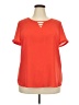 Apt. 9 100% Polyester Orange Short Sleeve Blouse Size XXL - photo 1