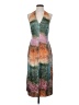 BCBG 100% Silk Print Teal Cocktail Dress Size XS - photo 1