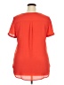 Apt. 9 100% Polyester Orange Short Sleeve Blouse Size XXL - photo 2