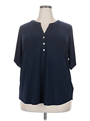 Anne Klein Short Sleeve Blouse (view 1)